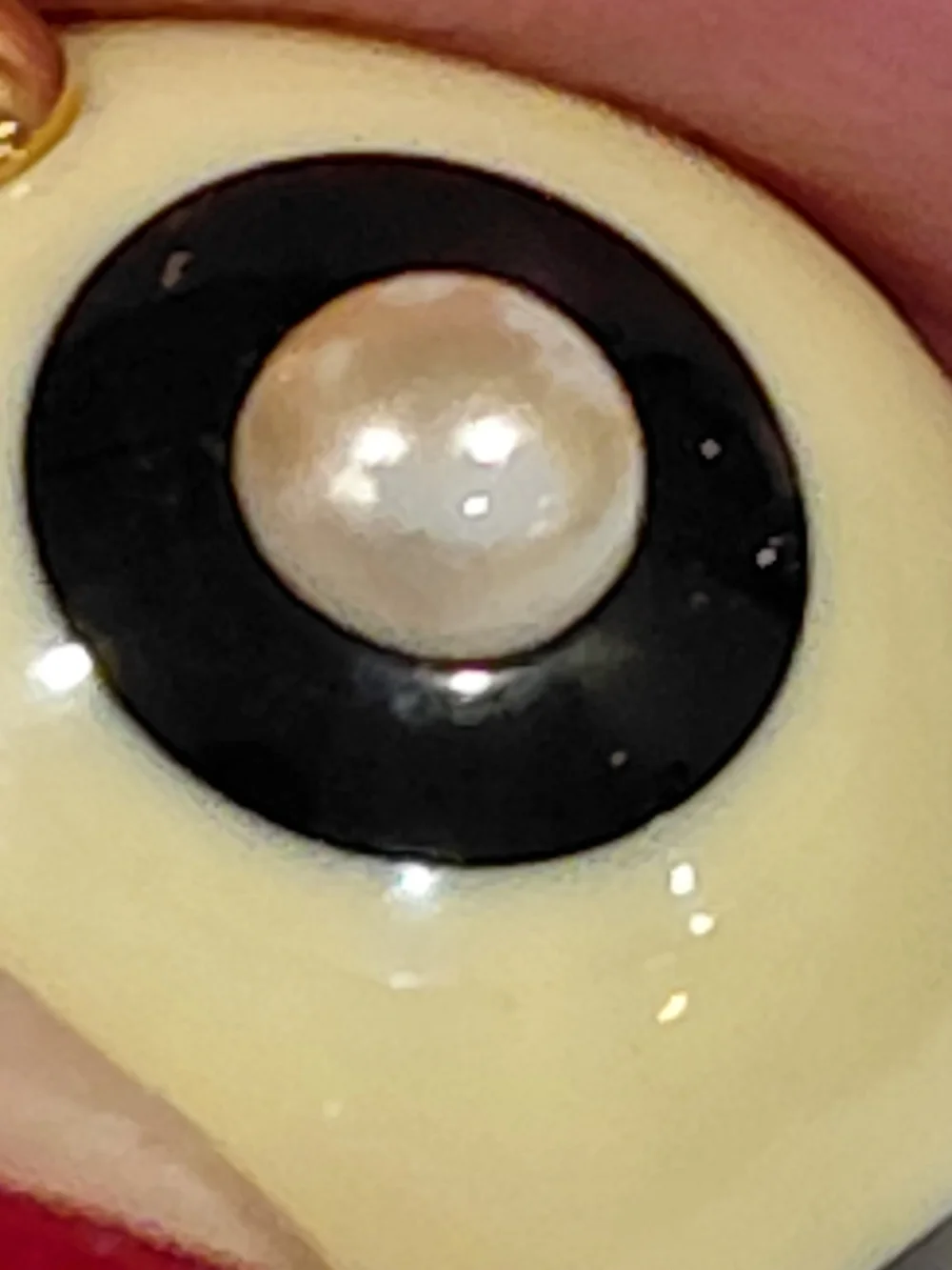 Vtg Chanel 2002 Resin CC Ball Pendant Necklace 